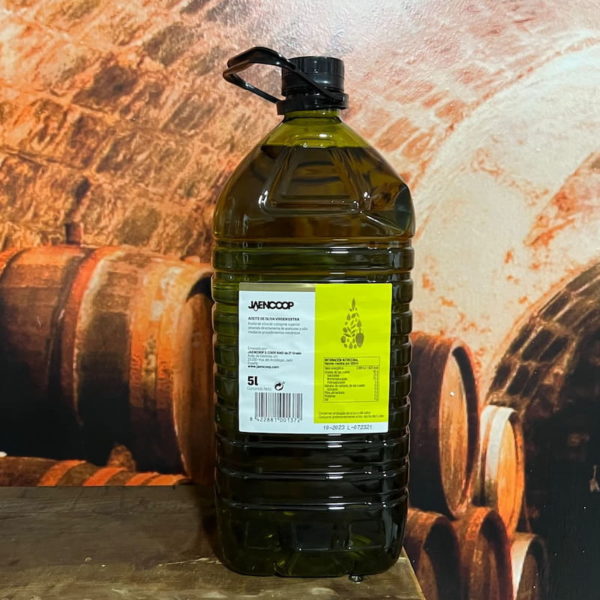 Garrafa de 5 litros de aceite de oliva virgen extra Jaencoop